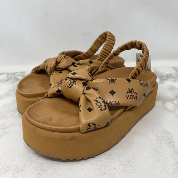 MCM WOMEN'S SANDALS tan black 36