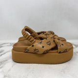 MCM WOMEN'S SANDALS tan black 36