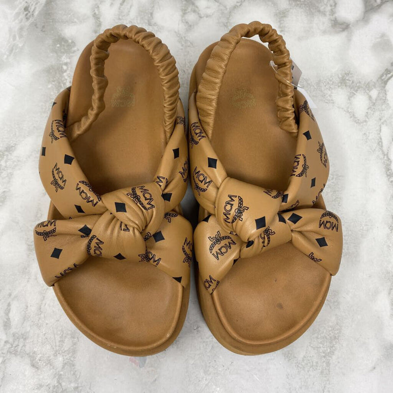 MCM WOMEN'S SANDALS tan black 36