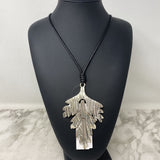 WOMEN'S NECKLACE black silver