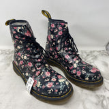 DR. MARTENS WOMEN'S BOOTS black pink floral 10