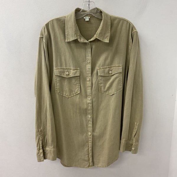 AERIE WOMEN'S BLOUSE/SHIRT khaki M