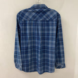 tribal jeans WOMEN'S BLOUSE/SHIRT blue plaid L