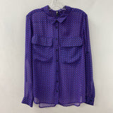 KUT from the Kloth WOMEN'S BLOUSE/SHIRT blue patterned XL