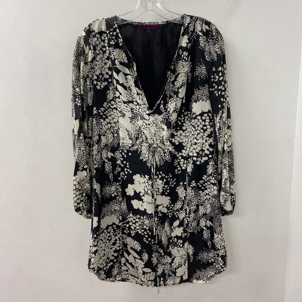 VELVET WOMEN'S DRESS black white mix S