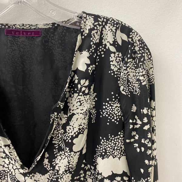 VELVET WOMEN'S DRESS black white mix S