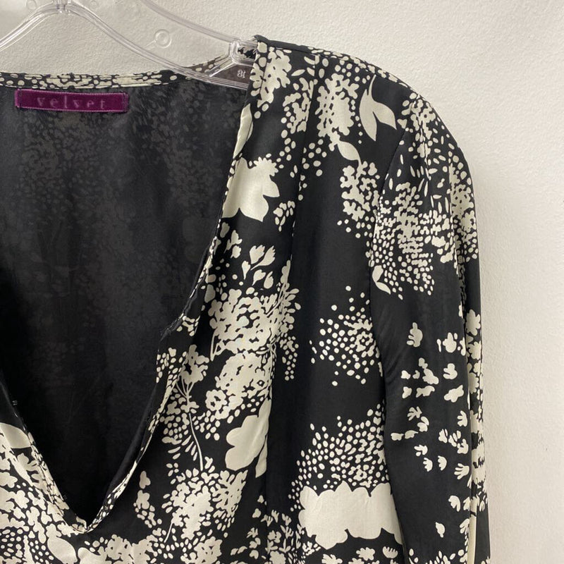 VELVET WOMEN'S DRESS black white mix S
