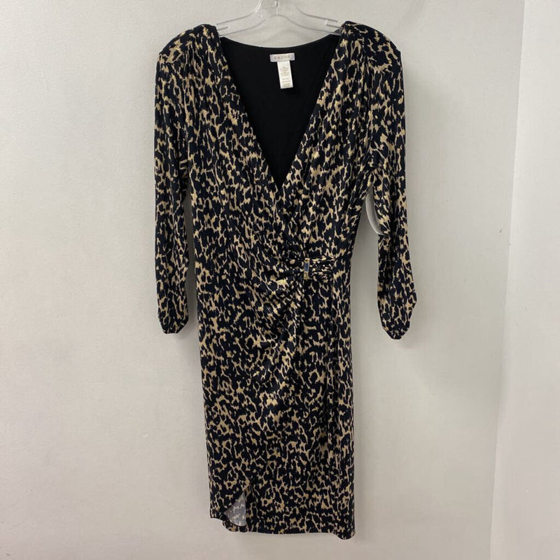 cache WOMEN'S DRESS black camel gold animal print L