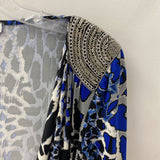 cache WOMEN'S DRESS blue black silver L