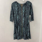 BEL KAZAN WOMEN'S DRESS blue black L