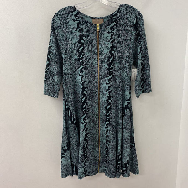 BEL KAZAN WOMEN'S DRESS blue black L