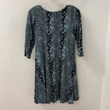 BEL KAZAN WOMEN'S DRESS blue black L