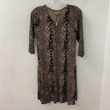 BEL KAZAN WOMEN'S DRESS fawn black L