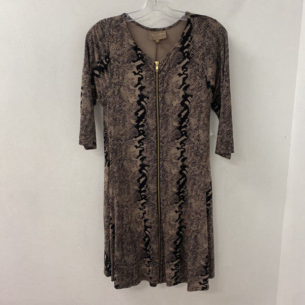 BEL KAZAN WOMEN'S DRESS fawn black L