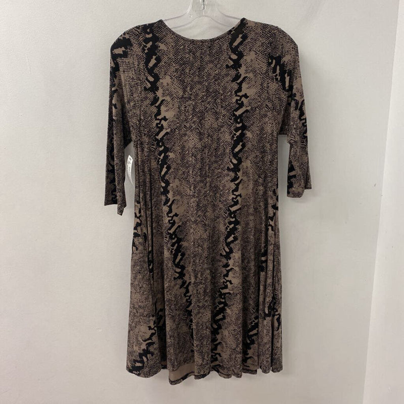 BEL KAZAN WOMEN'S DRESS fawn black L