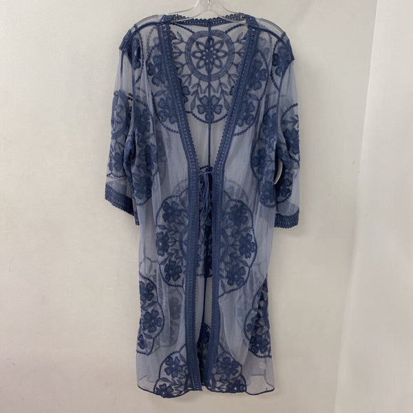 WOMEN'S KIMONO/DUSTER blue M