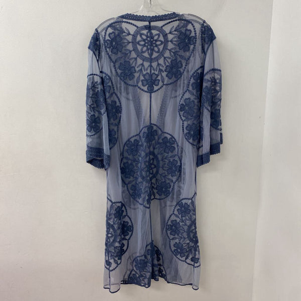 WOMEN'S KIMONO/DUSTER blue M