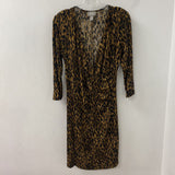 CHICOS WOMEN'S DRESS tan black animal print S/1