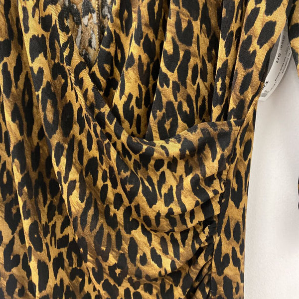 CHICOS WOMEN'S DRESS tan black animal print S/1