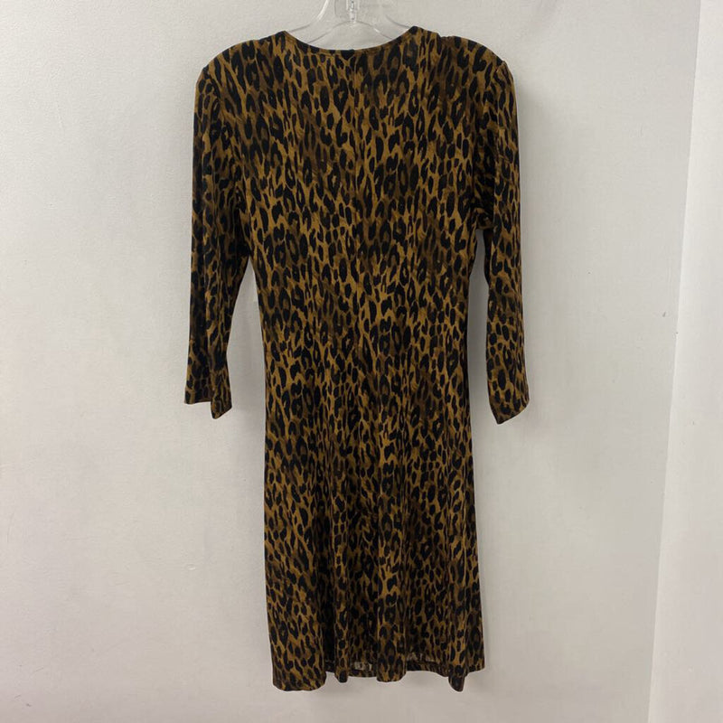 CHICOS WOMEN'S DRESS tan black animal print S/1
