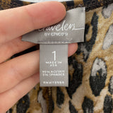 CHICOS WOMEN'S DRESS tan black animal print S/1