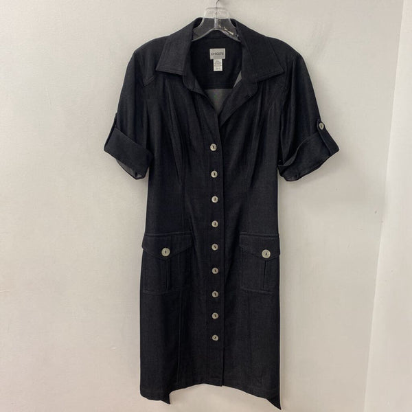 CHICOS WOMEN'S DRESS charcoal S-M/1.5
