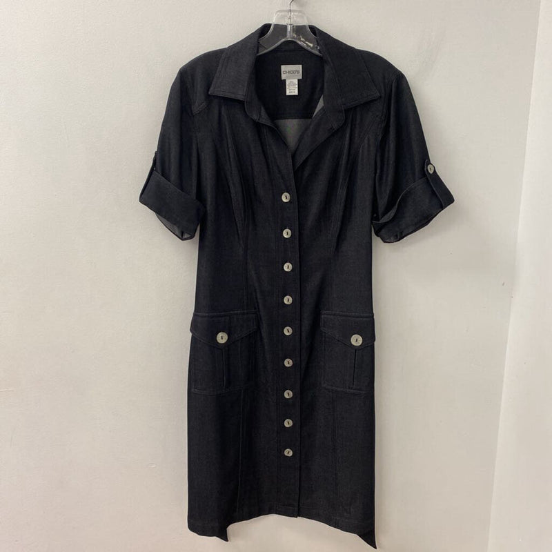 CHICOS WOMEN'S DRESS charcoal S-M/1.5