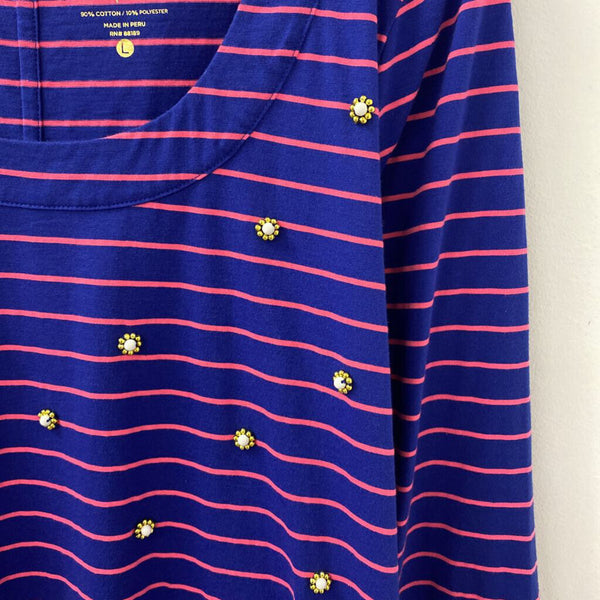 lilly pulitzer WOMEN'S DRESS blue pink stripe L