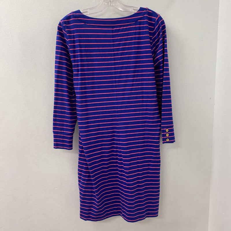 lilly pulitzer WOMEN'S DRESS blue pink stripe L