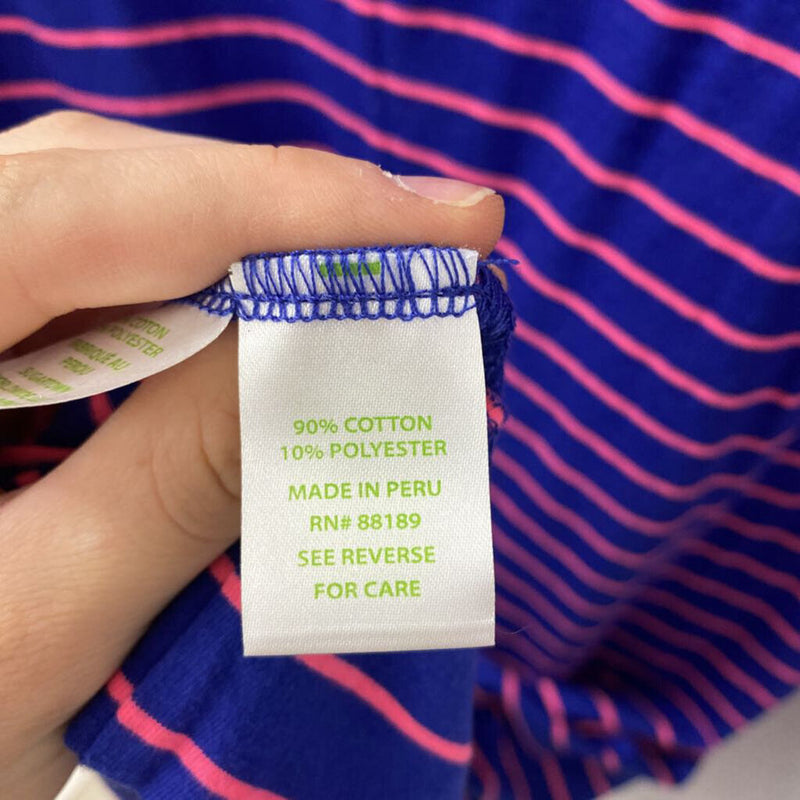 lilly pulitzer WOMEN'S DRESS blue pink stripe L