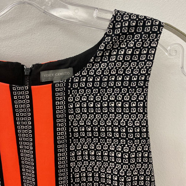 VINCE CAMUTO WOMEN'S DRESS black white red 10