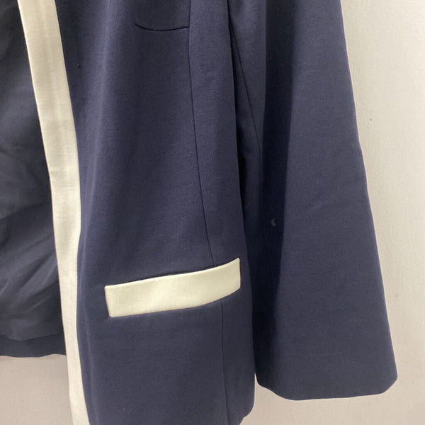 TALBOTS WOMEN'S BLAZER/JACKET navy white mix 10P