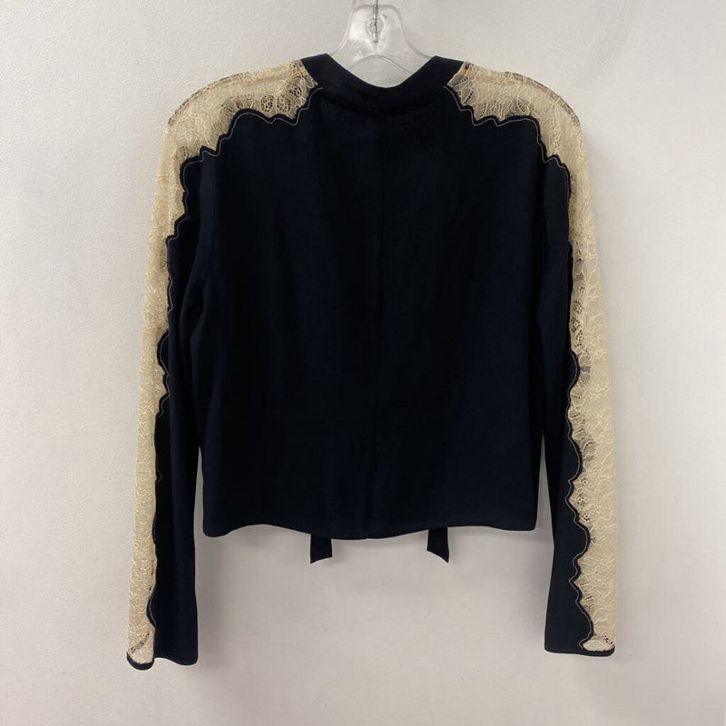 FREE PEOPLE WOMEN'S TOP french navy beige mix S