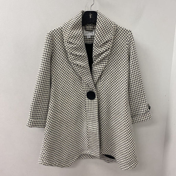 JOSEPH RIBKOFF WOMEN'S COAT white black mix XS