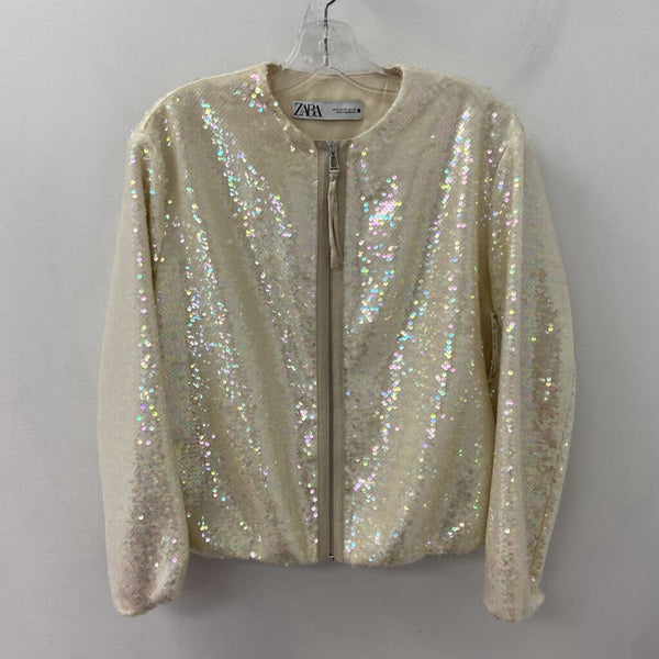 ZARA WOMEN'S BOMBER JACKET cream M