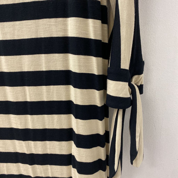 SOFT SURROUNDINGS WOMEN'S DRESS navy oatmeal mix M