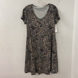 SOFT SURROUNDINGS WOMEN'S DRESS black tan white mix M