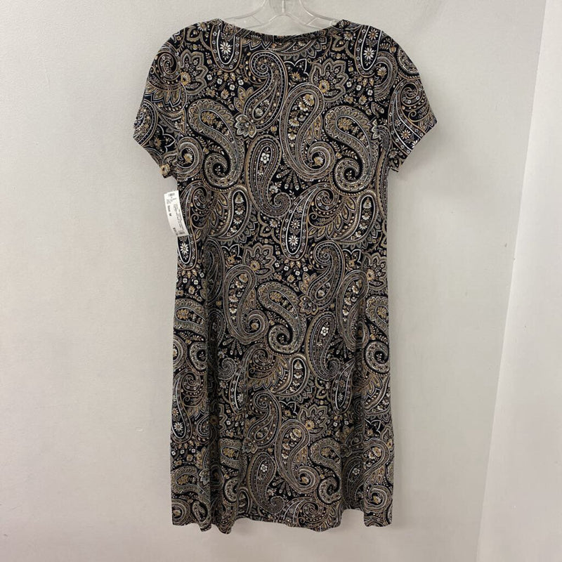 SOFT SURROUNDINGS WOMEN'S DRESS black tan white mix M