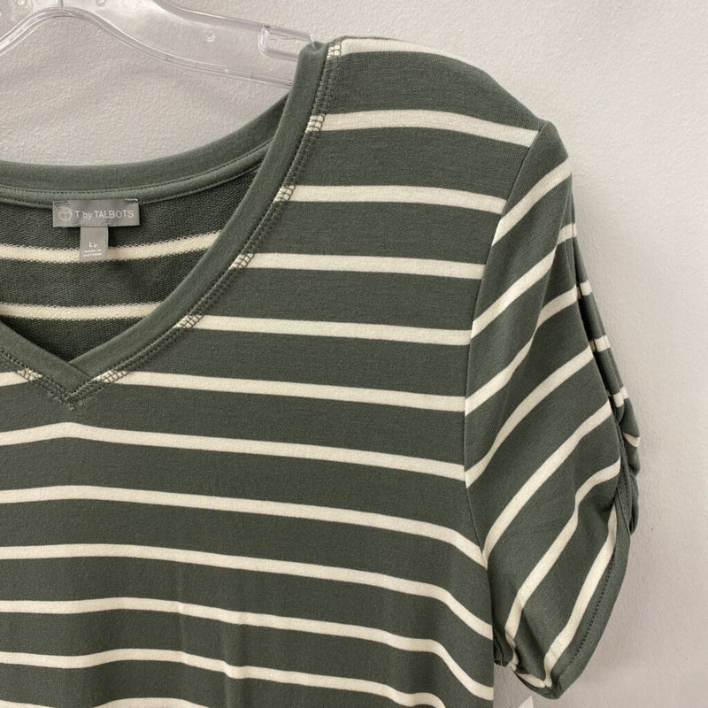 TALBOTS WOMEN'S DRESS grey white mix LP