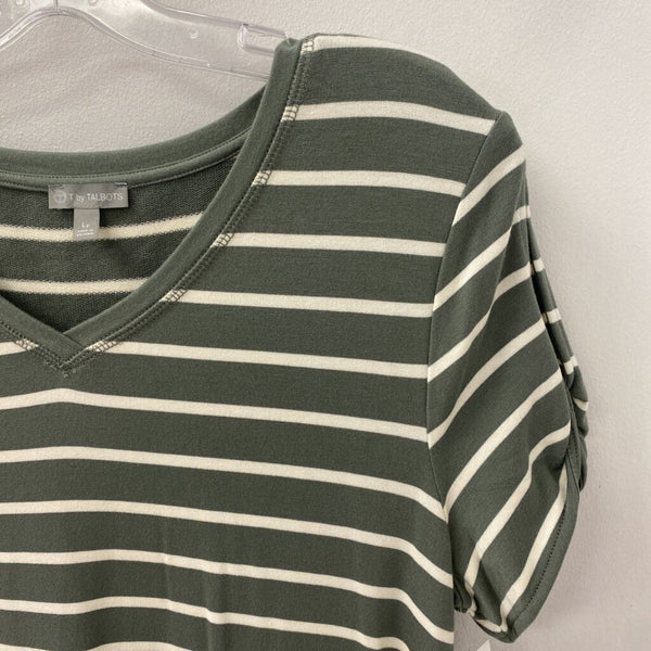 TALBOTS WOMEN'S DRESS grey white mix LP