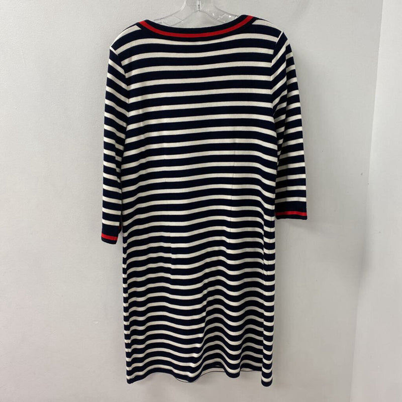 TALBOTS WOMEN'S DRESS navy cream red mix LP
