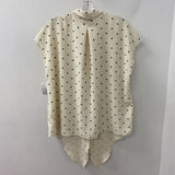 C by One (Chapter One) WOMEN'S PLUS TOP cream green mix 1X