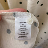 C by One (Chapter One) WOMEN'S PLUS TOP cream green mix 1X