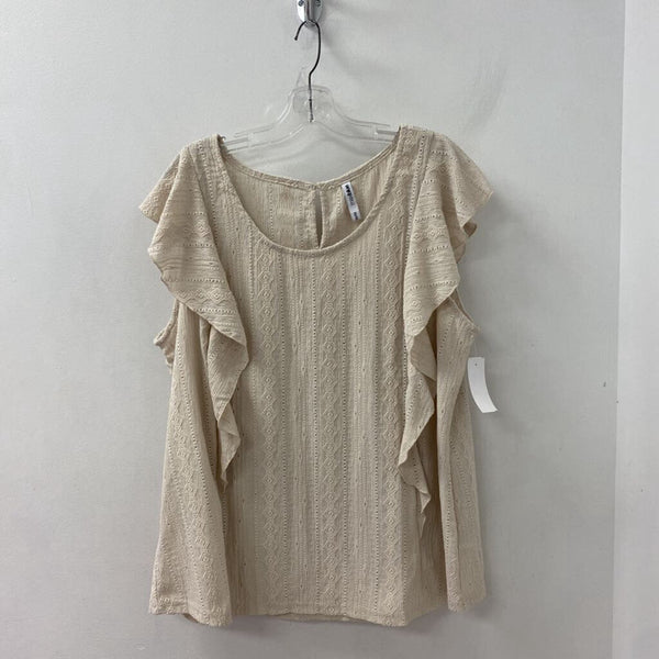 WOMEN'S PLUS TOP sand 1X