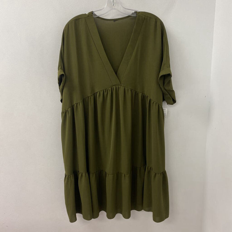 WOMEN'S PLUS DRESS olive green 3X