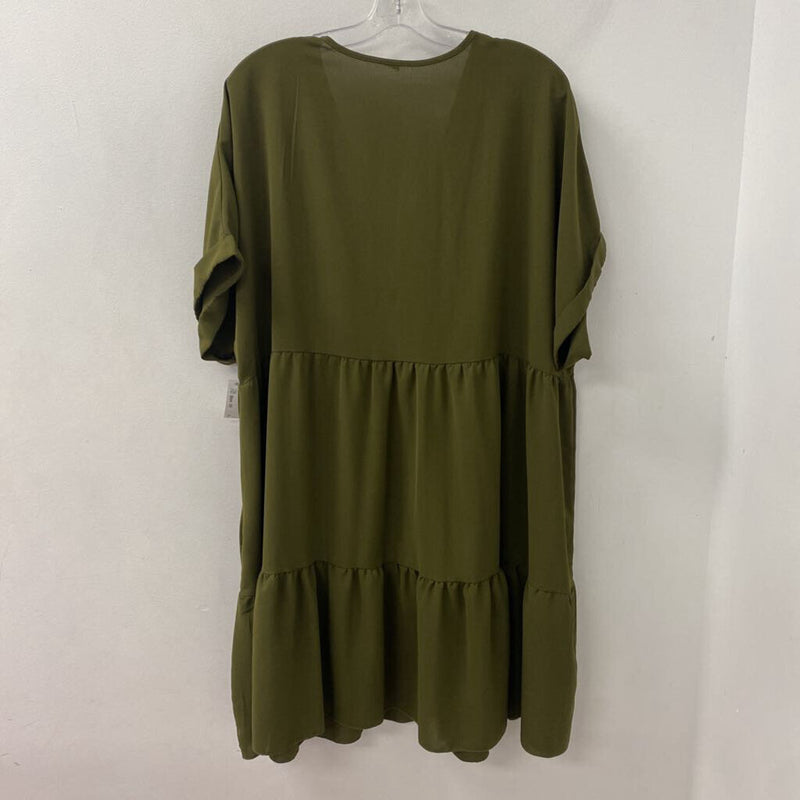WOMEN'S PLUS DRESS olive green 3X