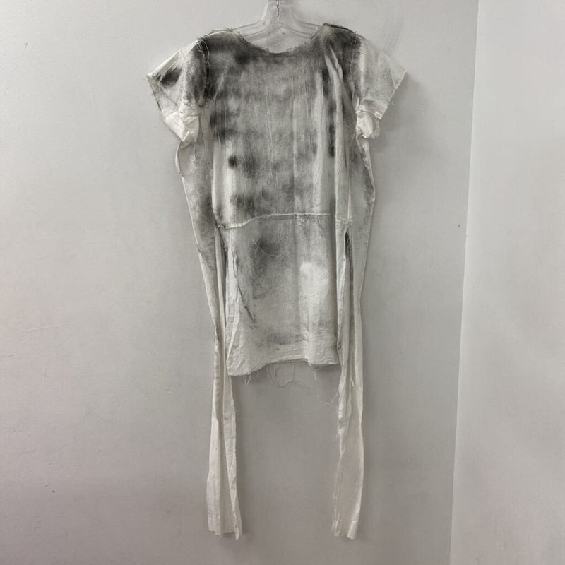 WOMEN'S TOP white black mix S
