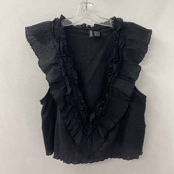 H&M WOMEN'S TOP black M