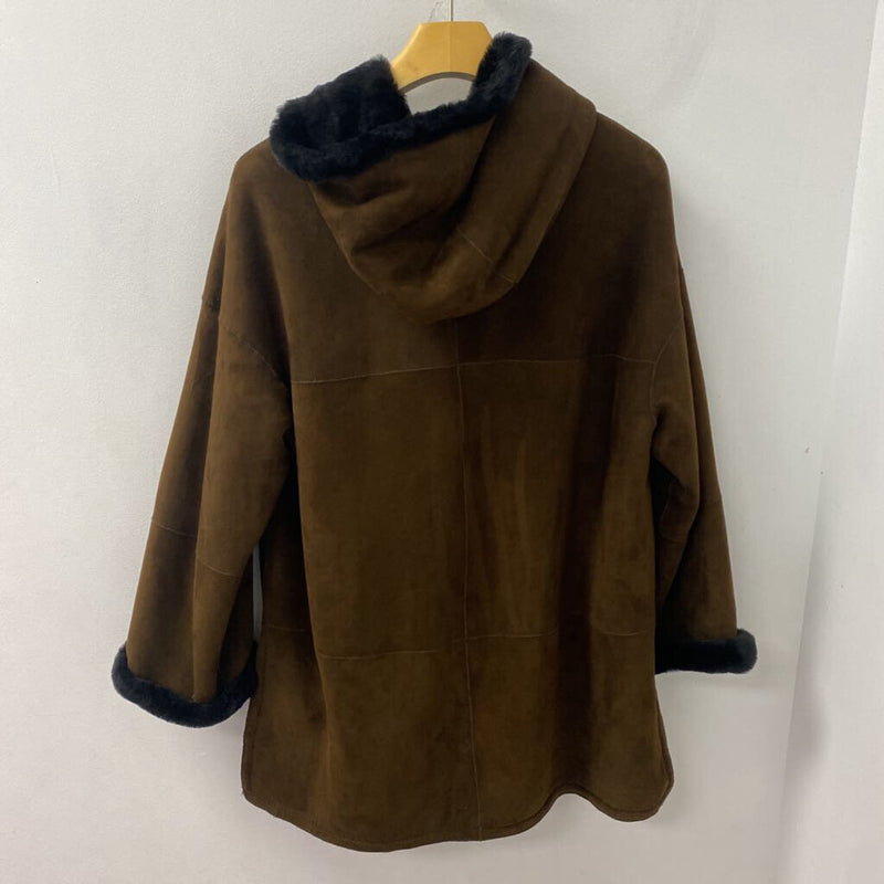 CHRIST WOMEN'S COAT brown black mix M