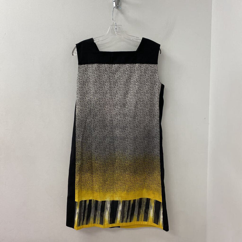 marina rinaldi WOMEN'S DRESS black white yellow mix L/XL